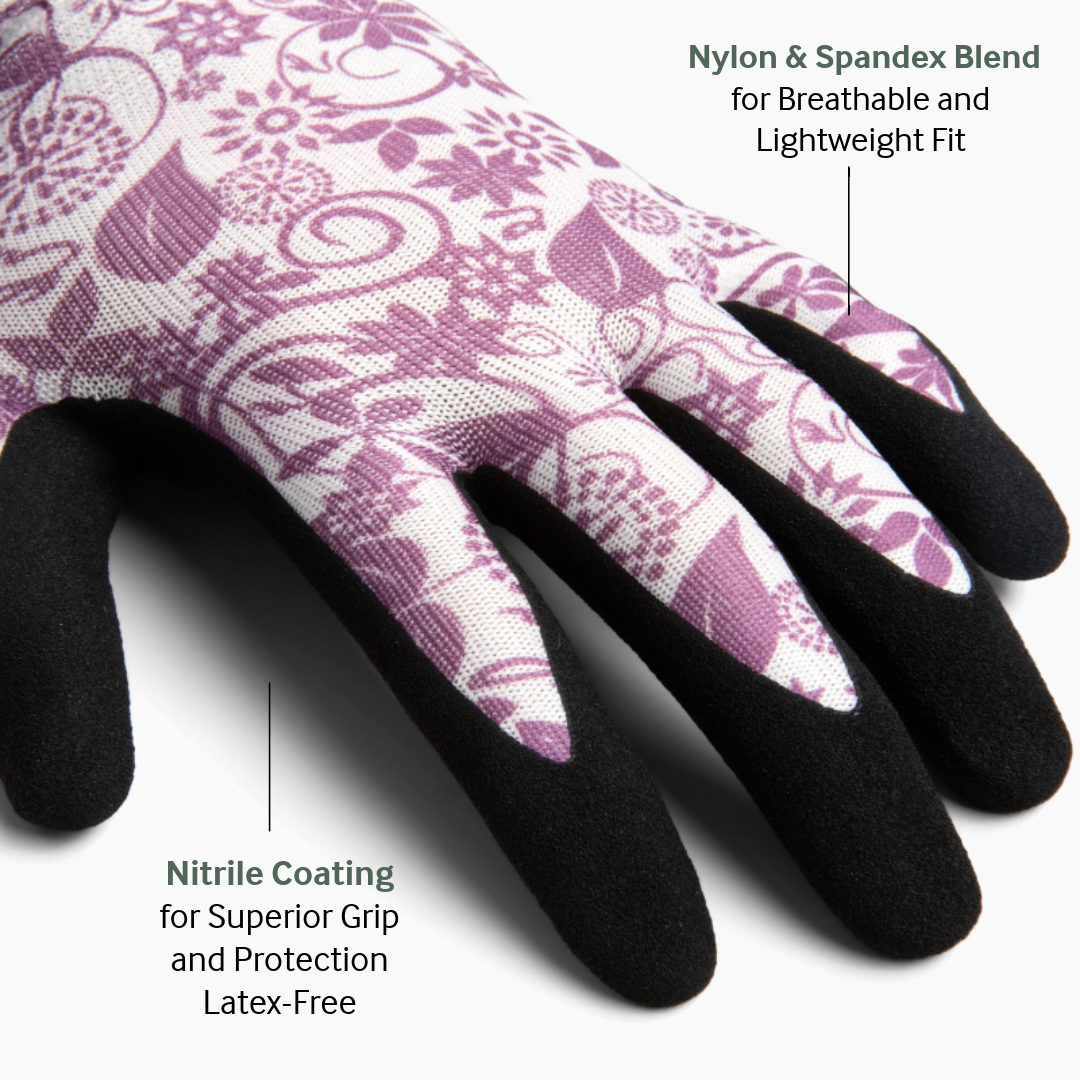 Floral Garden Gloves - 6 Pack